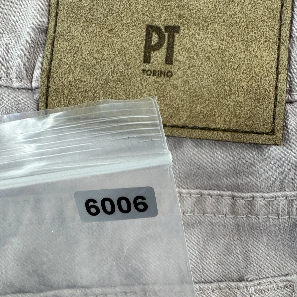 PT Torino Light Pink Linen Cotton Blend Mens 5 Pocket Pant Size 35x29
